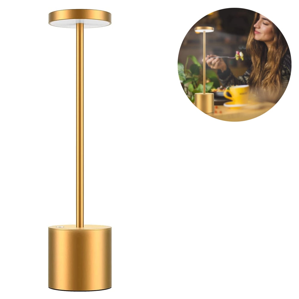 GBLY Lampe De Table LED Sans Fil Dimmable - Lampe De Bureau Réglable En Hauteur Avec Touche