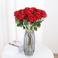 thumbnail image 3 of Hongchun Red Rose Artificial Fake Flower Decoration for Home Party, 3 of 5