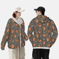thumbnail image 4 of Daiia cute fall fox leaf UPF 50+ Sun Protection Hoodie Jacket Lightweight Long Sleeve Sun Shirt for Women Men with Pocket Hiking Outdoor-3X-Large, 4 of 7