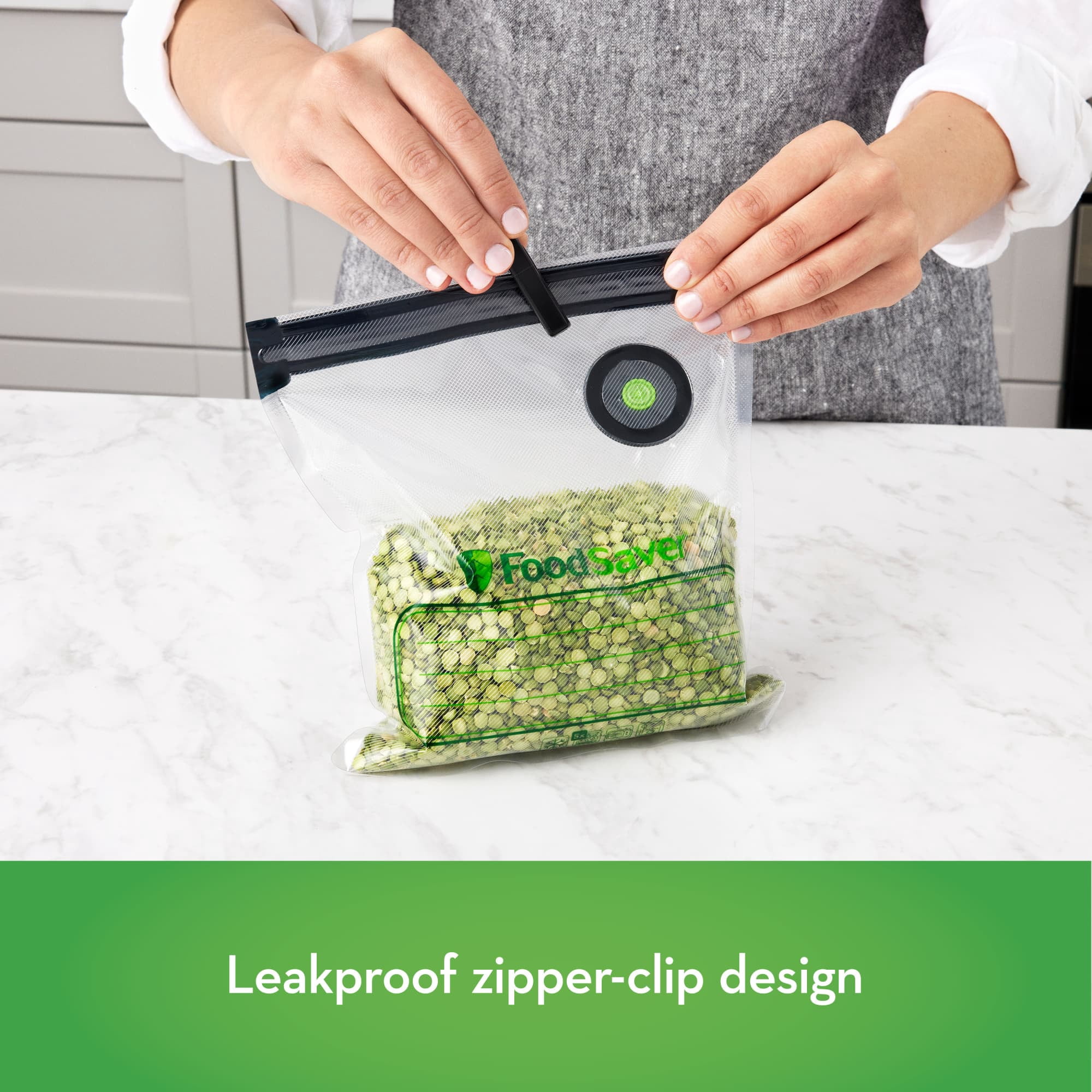 FoodSaver Reusable Gallon Vacuum Zipper Bags, 8 Count BPA-Free Storage Bags for Food, Sous Vide, and Meal Prep, Compatible with Handheld Sealers