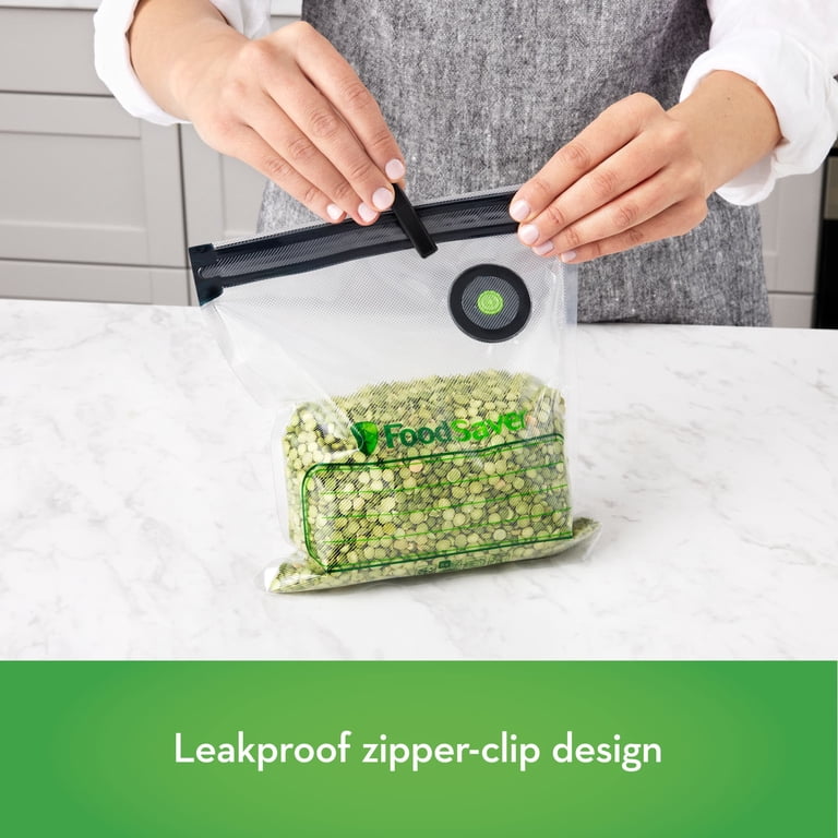 FoodSaver Reusable Gallon Vacuum Zipper Bags, 8 Count BPA-Free