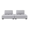 thumbnail image 3 of Tufted Loveseat Sofa Set, Fabric, Light Grey Gray, Modern Contemporary Urban Design, Living Lounge Room Hotel Lobby Hospitality, 3 of 6