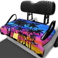 thumbnail image 2 of Yuyamidu Colorful Sunset Golf Cart Seat Covers with 4 Front Pockets Coconut Tree Golf Cart Seat Towel Blanket for 2-Person Heavy Duty Comfortable Club Car Golf Cart Accessories, 2 of 7