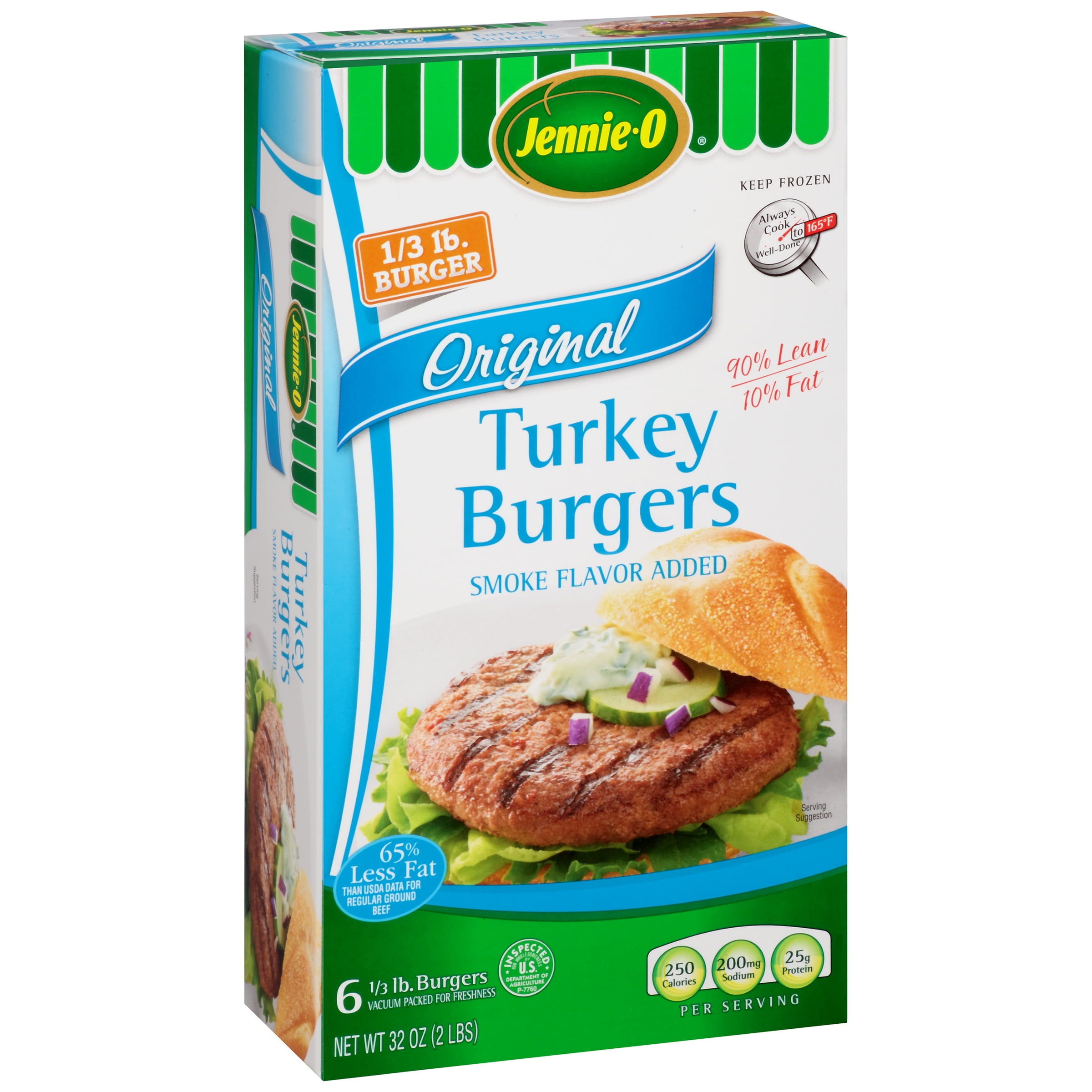 Jennie-O Original 1 3 Turkey Burgers 6 ct Box by Jennie-O Turkey Store Sales, LLC