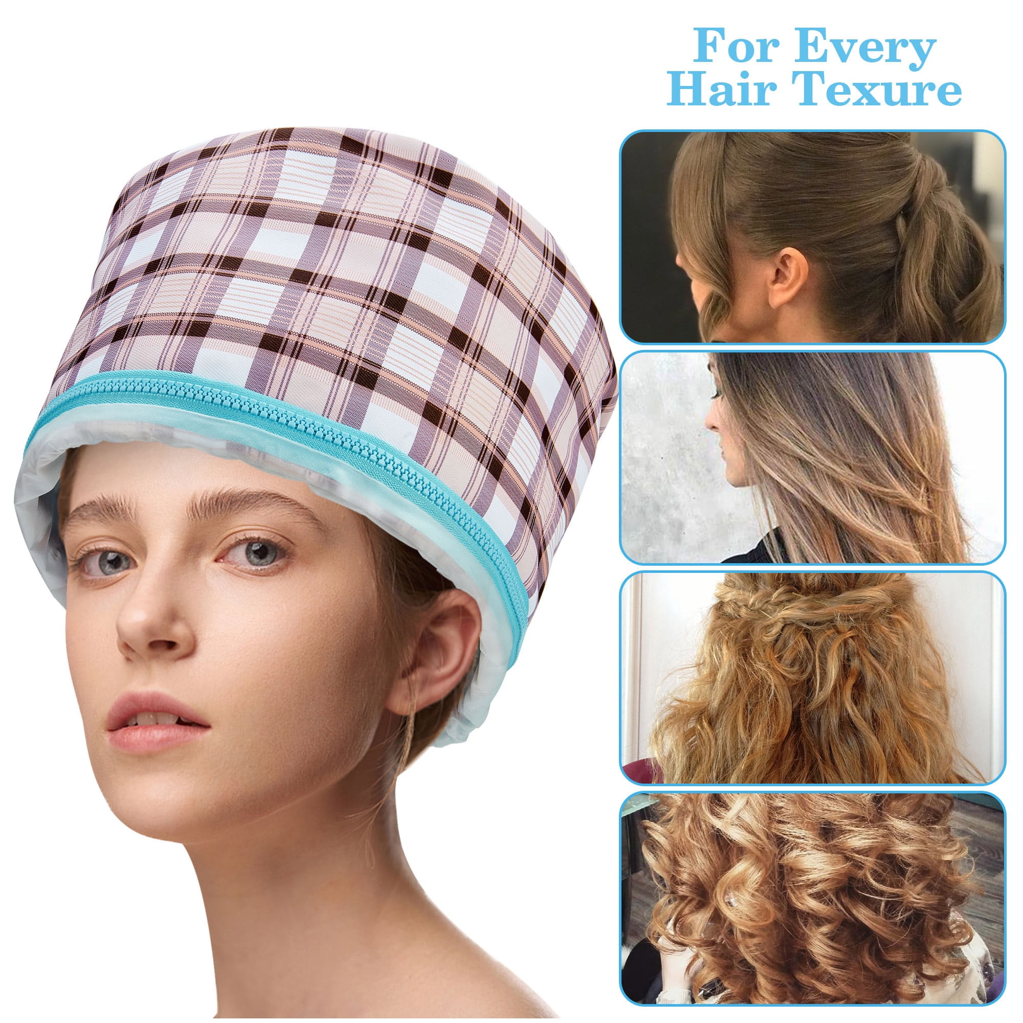 Electric Hair Steamer Cap, 3 Gears Temperature Control Heating Cap Hair  Care SPA Steamer Hat Detachable Hair Caring Tool for Women Hair Deep  Conditioning 