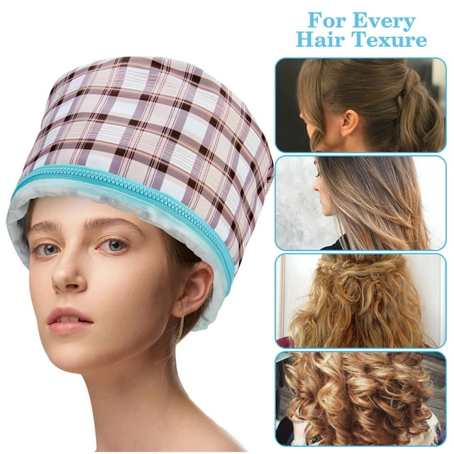 Electric Hair Steamer Cap, 3 Gears Temperature Control Heating Cap Hair