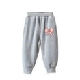 thumbnail image 2 of Piuwrlz Teen Sweatpants Boys Jogger Pants Bow-knot Cotton Pant Gray Size 5 Years, 2 of 3