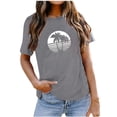 thumbnail image 1 of Camiseta suelta con estampado elegante para mujer Blusa de manga corta con cuello redondo Tops casuales OAVQHLG3B Store lin121212, 1 of 4