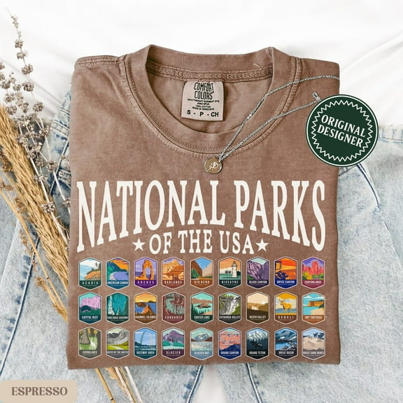 National Parks Shirt, Original National Park Shirt Nature Lover Gift Adventure Shirt Hiking Tee Outdoorsy Trail Lover T-Shirt Unisex S-5XL Hot Trending Shirt, Vintage Birthday Gift