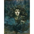 thumbnail image 2 of Alice Pike Barney 12x14 Gold Ornate Wood Frame and Double Matted Museum Art Print Titled - Medusa (Laura Dreyfus Barney) (1892), 2 of 4