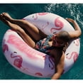 thumbnail image 7 of Rae Dunn: Pretty In Pink 48" Ring Float - Flamingo Inflatable Jumbo Pool Tube, CocoNut Float, Anti-Leak/Durable, Age 8+, 7 of 7