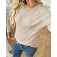 thumbnail image 3 of Cogild Women's Casual Knitted Sweaters for Womens with Long Sleeves Textured Design Lightweight Pullover Fall Winter Layering Tops Shirts for Womens, 3 of 6