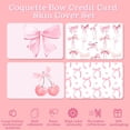 thumbnail image 4 of 16 Pcs Credit Card Skin Cover Set Debit Stickers Elegant Waterproof PVC ID Anti-wrinkling for Transportation Fun Gift Idea(Bow,Pink), 4 of 4