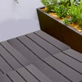 thumbnail image 6 of Masteelf  4 Pcs Assembled Floor Outdoor Rugs Interlocking Deck Tile Grey, 6 of 8
