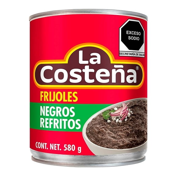 Frijoles negros La Costeña refritos 580 g