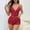 Red, variant on MGDXOX Women's Sheer Lace Cami Pajama Set Bow Detail 2 Piece Sleepwear Shorts Loungewear V Neck Fashion Set Red XXL