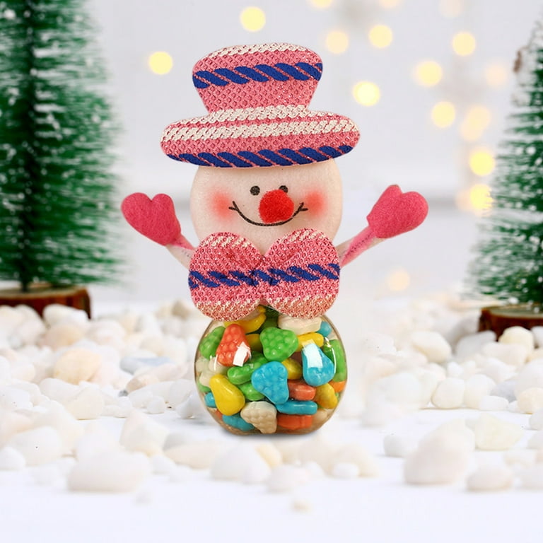 Christmas Candy Jar, Mini Food Storage Container Christmas Santa