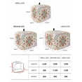 thumbnail image 2 of White Boho Toaster Cover 4 Slice, Large Kitchen Appliance Covers, Retro Ethnic Colorful Flower Aesthetic Art Toaster Oven Cover with Loop, Bread Machine Cover Polyester Dust Cover Protection, 2 of 4