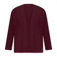 thumbnail image 3 of LNGOOR Cardigan Court en Tricot Décontracté pour Femmes, Manches 3/4, Léger, Ouvert à l'Avant, Chandail Blouse, Manteau d'Automne et de Printemps pour Dames, Vert Menthe, 3 of 5