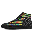 thumbnail image 3 of Autism Awareness High Top Canvas Shoes Sneakers Black Size 6, 3 of 7