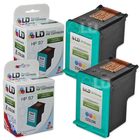 LD Remanufactured Replacement for 97 / C9363WN Color Cartridge 2-Pack for DesignJet 5940  DeskJet 460  5745  6520  OfficeJet 6210  7310  K7100  PSC 1600  2355  PhotoSmart 2605  2613  335xi  425v