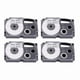 thumbnail image 2 of Black on White Label Tape, 12mm, 4 Pack, Compatible with Multiple Label Maker Models, 2 of 5