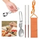 thumbnail image 3 of Tenedor plegable cuchara y palillos de madera FLhrweasw reutilizables para viajes al aire libre, 3 of 9