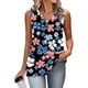 thumbnail image 5 of TaTaai Ladies Fashion Tshirt Sleeveless V Neck Printed Camisole Strap Detail Top Lightweight Spring Summer Daily Wear Gift, 5 of 6