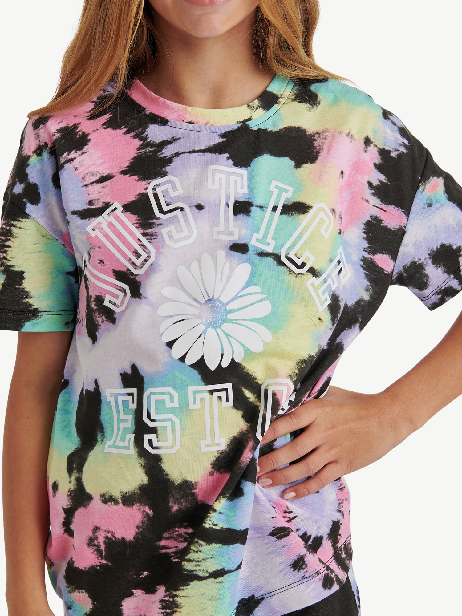 Justice Girls Oversized Graphic Tee, Sizes XS-XLP