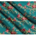 thumbnail image 3 of Soimoi Cotton Cambric Fabric Leaves,Red Berries & Rose Floral Decor Fabric Printed Yard 56 Inch Wide, 3 of 7