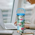 thumbnail image 6 of Flamingo Tumbler with Handle and Flip Straw for Women Men, 30oz Stainless Steel Insulated Cup, Water Bottle Travel Coffee Mug, Gifts for Animal Lovers, 6 of 6