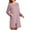 Pinky, variant on Women Zipper Front Nightgown Long Sleeve Robe Bathrobes Lightweight Knee Length Short House Dress with Pockets New Women Pajamas Navy XXL