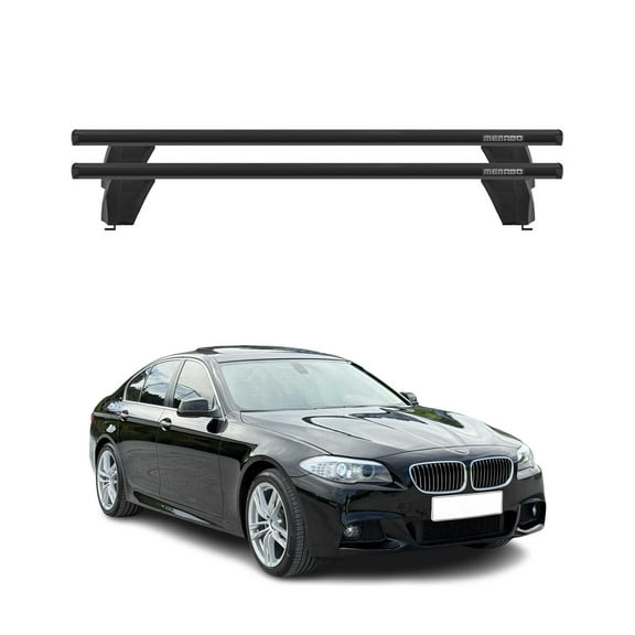 OMAC Fix Point Roof Racks Cross Bars for BMW 5 Series F10 Sedan 2011-2016 Alu Black