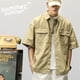 thumbnail image 2 of Camisa de manga corta con botones y bolsillos para hombre, estilo japonés, estilo cárdigan informal, a la moda, para verano, 2 of 5