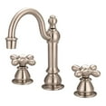 thumbnail image 2 of Water Creation F2-0012-02-BX American 20th Century Classic Widespread Lavatory F2-0012 Faucets - Gray & Brushed Nickel, 2 of 3