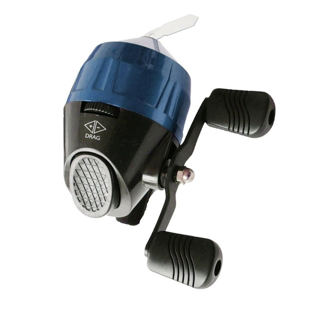 Moulinet de Pêche 10 Lb/85 Verges Moulinet Moulinets de Lancer d'Appâts pour Réservoirs Extérieurs Rivières Bleu Poignée Simple