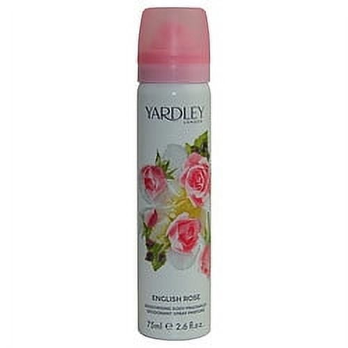 Yardley English Rose Deodorant Body Spray, 2.6 oz