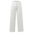 thumbnail image 5 of GiLiling Baggy Sweatpants for Girls, Trendy Oversized Wide Leg Loose Sweat Pants, Elastic High Waist Drawstring Athletic Joggers (White, 12-13 Years), 5 of 6