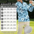 thumbnail image 6 of Jiueut Blue Hibiscus Flower Palm Leaves Print Couple Golf Shirts, Long Sleeve Pullover Top for Couple, Moisture Wicking Couple Polo Shirt Unisex Hawaiian Outfits for Men Women, Size L, 6 of 6