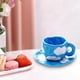 thumbnail image 4 of Taza de café de cerámica irregular, grande con bandeja, taza para beber, taza de té de 250 ml para , café, oficina en casa, Nad, Azul Sunnimix taza de café con leche, 4 of 8
