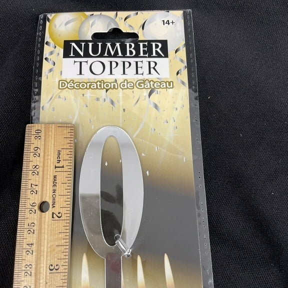 Mirror Cake Topper Party Supplies - Silver 0