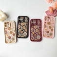 thumbnail image 4 of Biwat-Compatible for iPhone 14 Pro Case Aesthetic Cute Color Flower Floral Leaf Design for Girls Women Soft TPU Shockproof More Protective Girly for iPhone 14 Pro Case-Black, 4 of 4