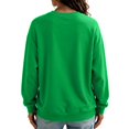 thumbnail image 3 of Women's Crewneck Sweatshirts Solid Color Long Sleeve Tops Drop Shoulder Loose Fit Pullovers Minimalist Autumn Winter Attire, 3 of 4