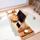 thumbnail image 5 of Bandeja para bañera Bañera de bambú ajustable Spa Bañera Organizador para carrito Libro Soporte para Abanopi Camello, 5 of 7