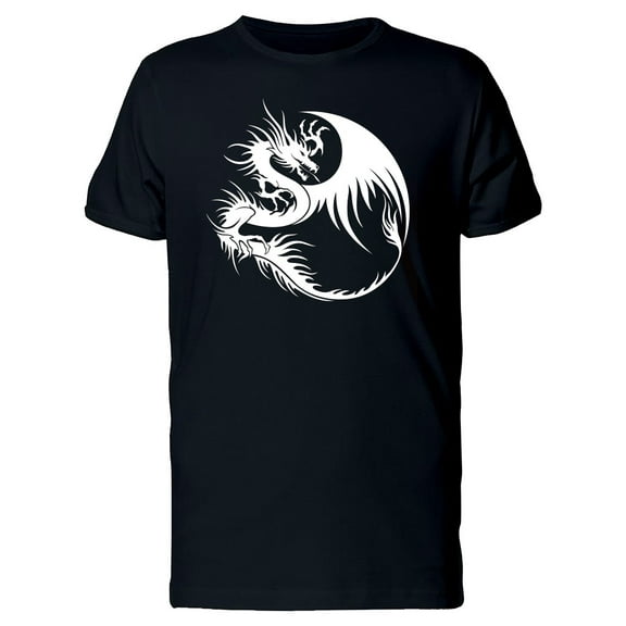 White Dragon Silhouette T-Shirt Men -Image by Shutterstock, Male Medium