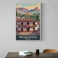 thumbnail image 6 of Vintage City Travel Poster of Moquegua Peru with Colonial Homes And Golden Light Canvas Poster, 6 of 8
