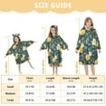 thumbnail image 4 of FORMRS Wearable Blanket Hoodie with Sleeves for Kids Cozy Flannel Sweatshirt, Yellow Lemons, 4 of 7
