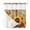 Brown, variant on No Hook Shower Curtain, Sunflower Brown Wooden Standard Shower Curtain with Snap in Liner, Vintage Flowers Butterfly Waterproof Washable Fabric Bathroom Curtains Sets, 72"W x 72"L