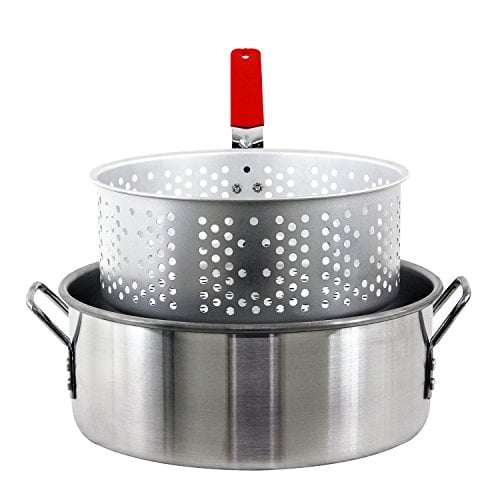 Chard FBA12, Aluminum Stock Pot with Strainer Basket, 10.5 Quart