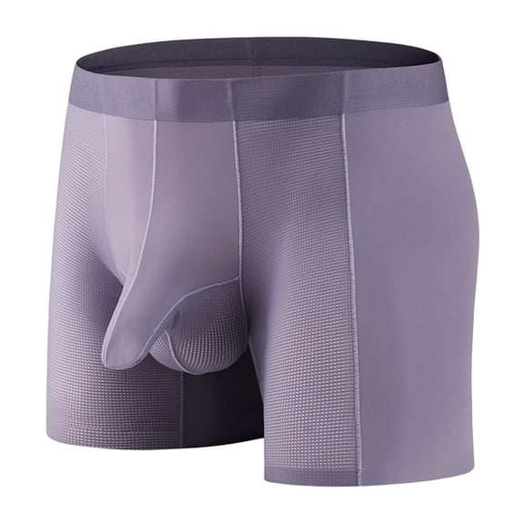 Durtebeua Mens Cotton Boxer Briefs Long Leg Men's Underwear boxer briefs Soft Comfortable Viscose Underwear Trunks